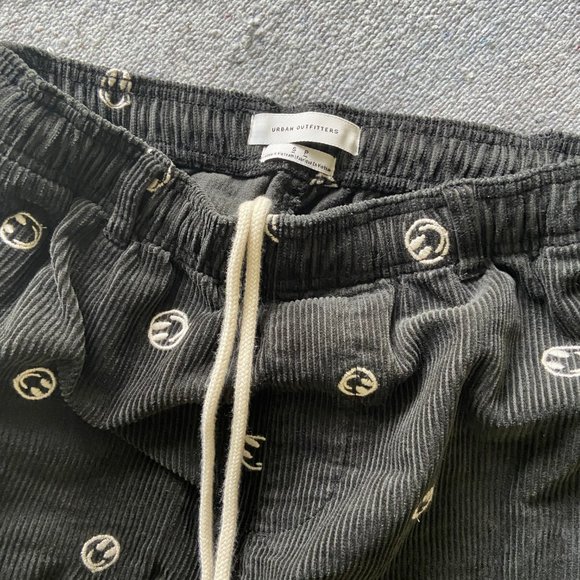 Uo Embroidered Corduroy Beach Pant 